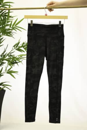 Squat Proof Align Black Camo Running Leggings (with pockets)