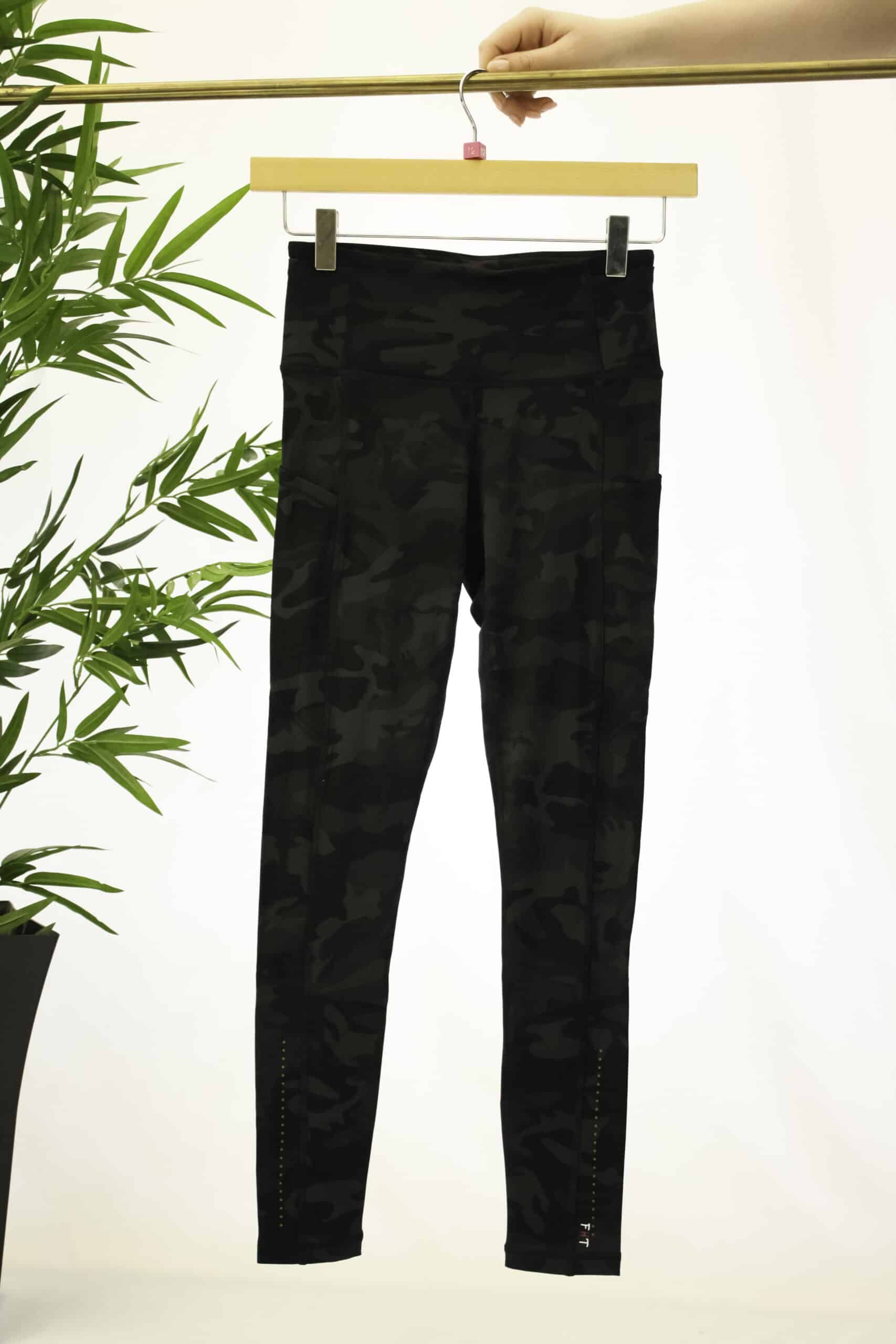 Squat Proof Align Black Camo Running Leggings (with pockets)