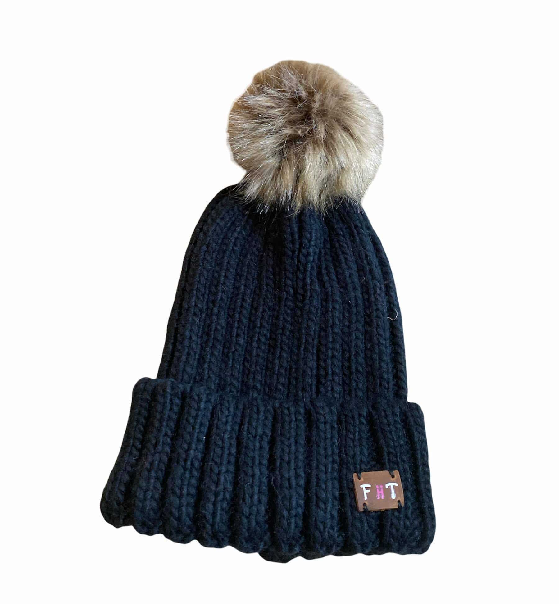 Navy Bobble Beanie